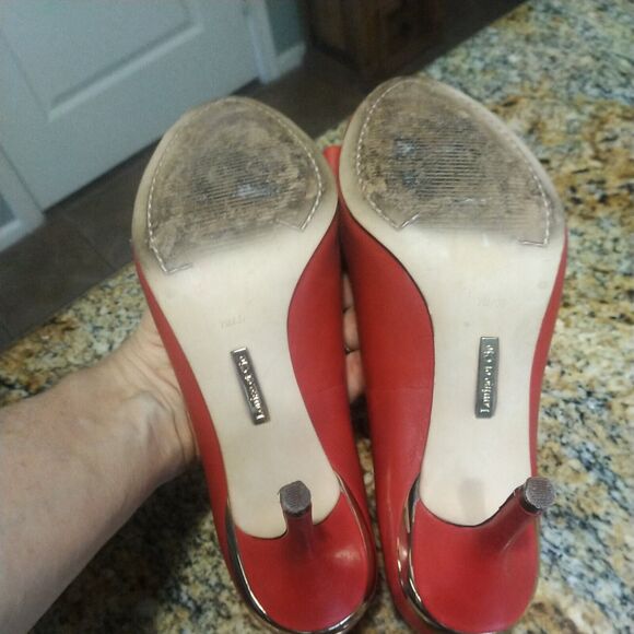 Louise et Cie LO-JORDYNA Women's LAVISH SHEEP NAPPA LEATHER PUMPS - Size 7M RED - Picture 9 of 12